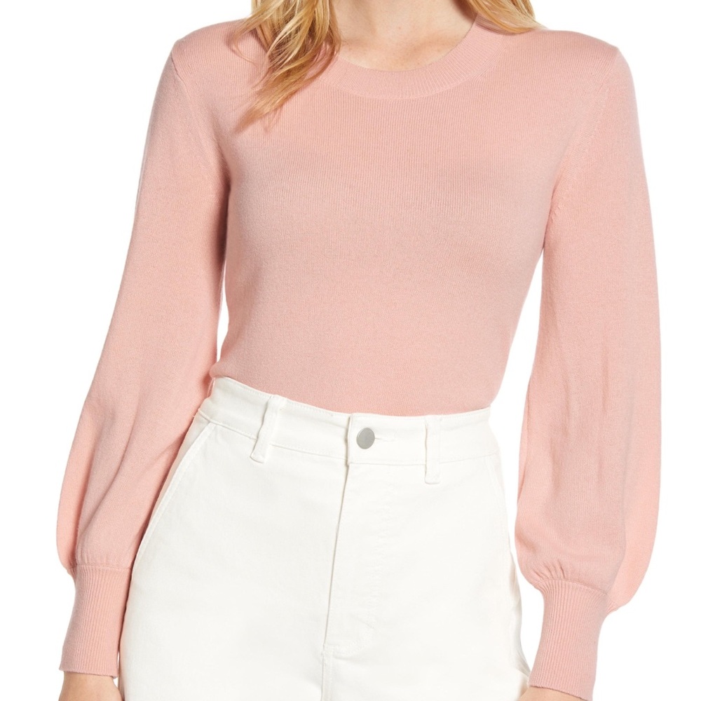 Everlane The Cashmere Lantern Sweater in Rose